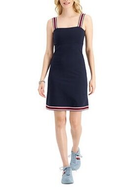 Tommy Hilfiger Navy Mini Dress with Red & White Trim